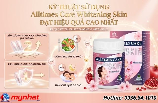kỹ thuật sử dụng alltimes care whitening skin đạt hiệu quả cao nhất