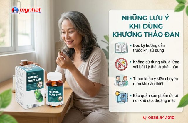 Những lưu ý khi sử dụng sản phẩm Khương Thảo Đan