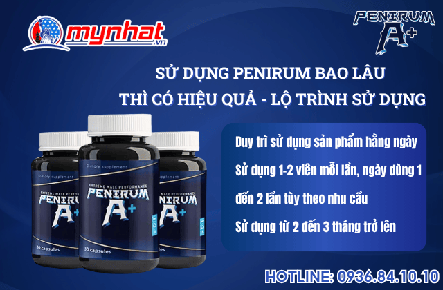lộ trình sử dụng penirum 