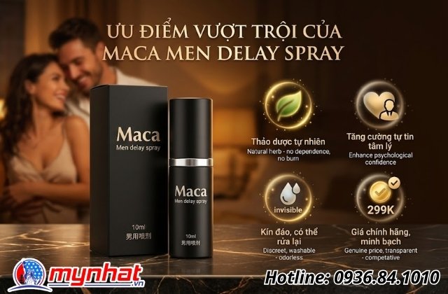 Ưu điểm vượt trội của Maca Men Delay Spray so với các dòng xịt thông thường