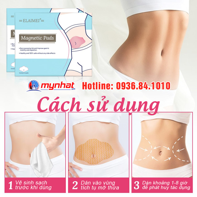 Hướng dẫn sử dụng miếng dán tan mỡ Magnetic Pads