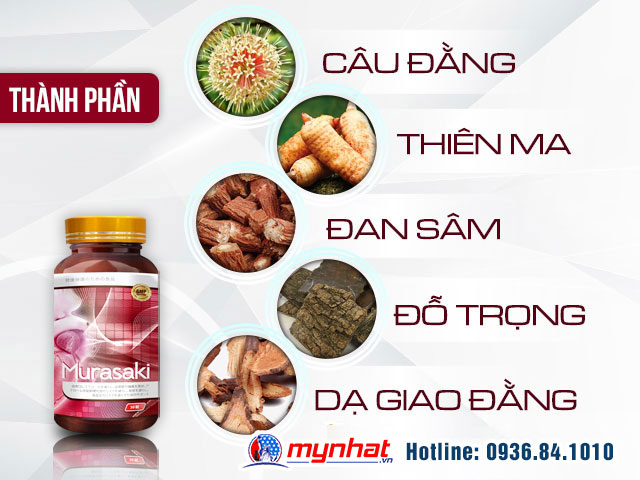 Thành phần có trong viên uống hỗ trợ mỡ máu Murasaki