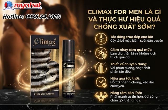 Climax For Men là gì và thực hư hiệu quả chống xuất sớm?