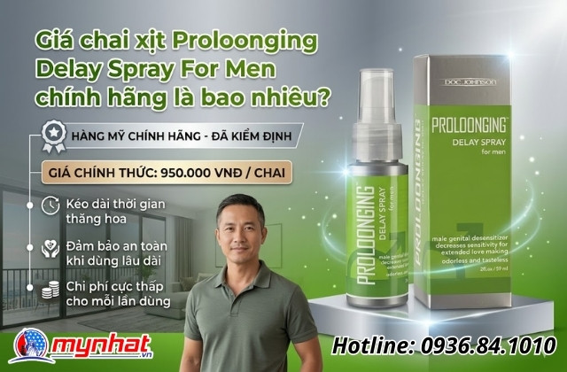 Giá chai xịt Proloonging Delay Spray For Men chính hãng là bao nhiêu?