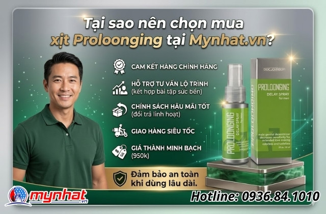 Tại sao nên chọn mua xịt Proloonging tại Mynhat.vn?