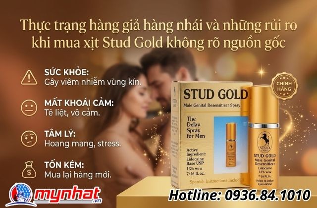 Thực trạng hàng giả hàng nhái và những rủi ro khi mua xịt Stud Gold không rõ nguồn gốc
