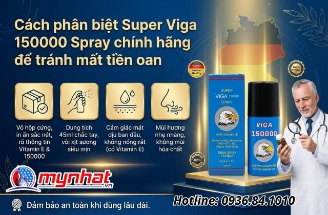 Cách phân biệt Super Viga 150000 Spray chính hãng để tránh mất tiền oan