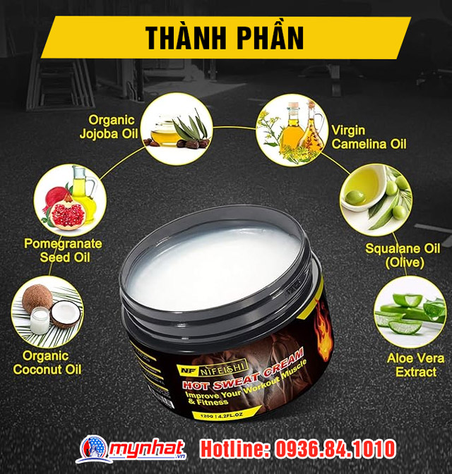 Thành phần Nifeshi Caffeine Hot Cream