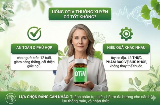 Uống Otiv 60 viên thường xuyên có tốt không