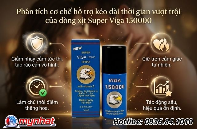 Phân tích cơ chế hỗ trợ kéo dài thời gian vượt trội của dòng xịt Super Viga 150000