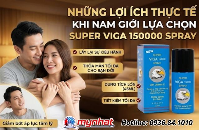 Những lợi ích thực tế khi nam giới lựa chọn Super Viga 150000 Spray làm bạn đồng hành