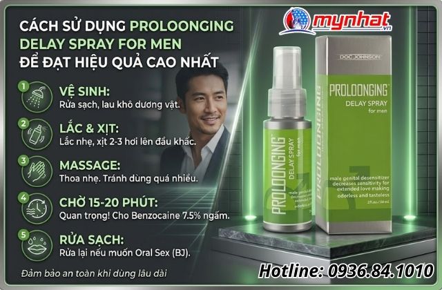 Cách sử dụng Proloonging Delay Spray For Men để đạt hiệu quả cao nhất