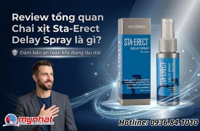 Sta-Erect Delay Spray là gì? Nguồn gốc từ thương hiệu Doc Johnson Hoa Kỳ