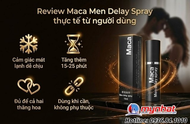 Review Maca Men Delay Spray thực tế từ người dùng