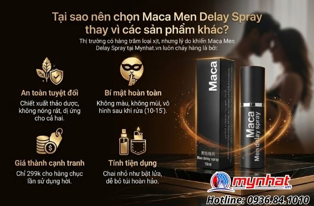 Tại sao nên chọn Maca Men Delay Spray thay vì các sản phẩm khác?