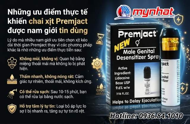 Những ưu điểm thực tế khiến chai xịt Premjact được nam giới tin dùng