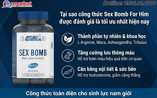 Tại sao công thức Sex Bomb For Him được đánh giá là tối ưu nhất hiện nay?