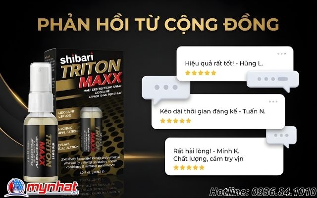 Phản hồi thực tế từ cộng đồng người dùng về dòng xịt Shibari Triton Maxx