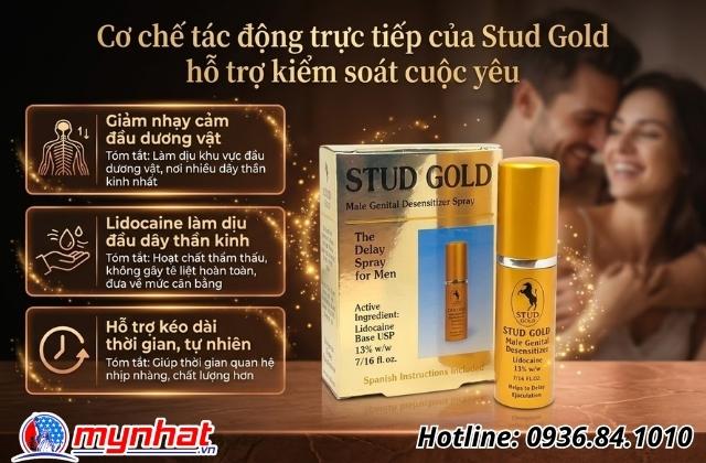 Cơ chế tác động trực tiếp của Stud Gold hỗ trợ kiểm soát cuộc yêu