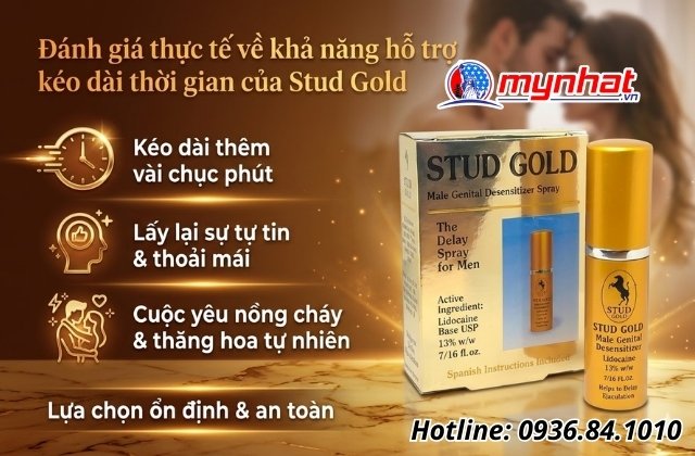 Đánh giá thực tế về khả năng hỗ trợ kéo dài thời gian của Stud Gold