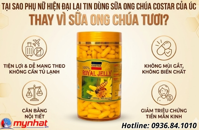 tại sao lại chọn viên uống sữa ong chúa costar royal jelly