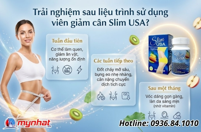 Trải nghiệm sau liệu trình sử dụng viên giảm cân Slim USA?