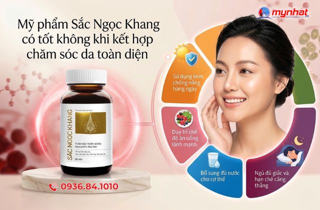 Mỹ phẩm Sắc Ngọc Khang có tốt không khi kết hợp chăm sóc da toàn diện