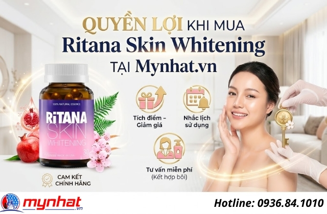 quyền lợi khi mua viên uống ritana skin whitening 