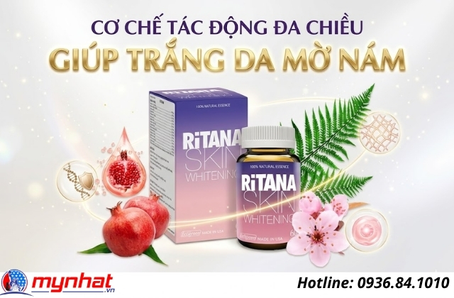 cơ chế đa chiều của viên uống ritana skin whitening