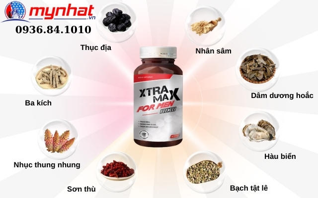 Thành phần có trong viên uống Xtramax for men