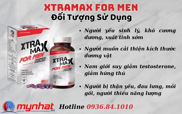 Đối tượng sử dụng viên uống Xtramax for men