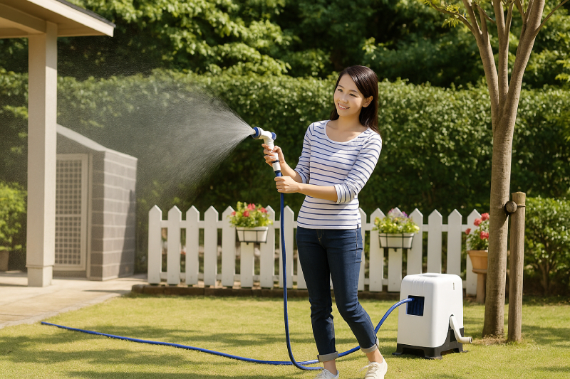 ứng dụng vòi tưới cây Takagi RC330TNB dài 30m