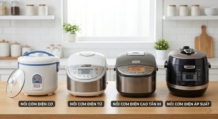 các loại nồi cơm điện phổ biến hiện nay