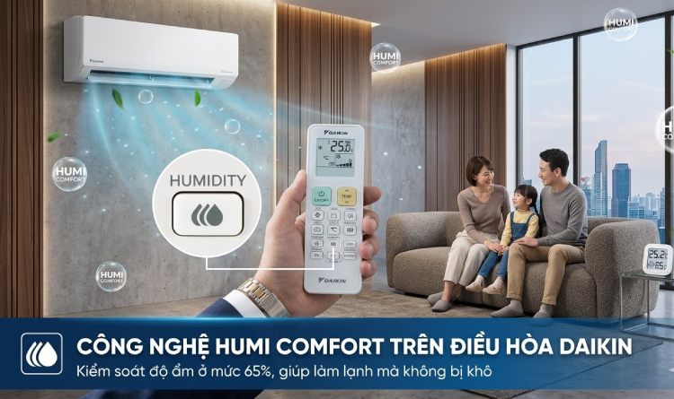 Công nghệ Humi Comfort trên điều hòa Daikin có tác dụng gì?