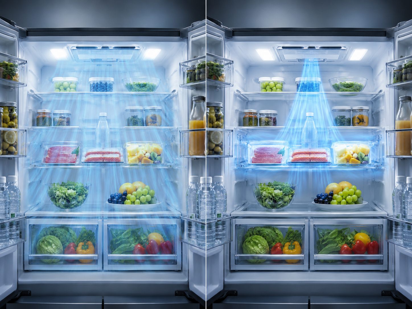 So sánh công nghệ Spot Cooling và làm lạnh thông thường trong tủ lạnh
