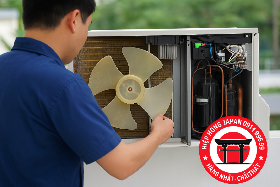 dàn ngưng tụ điều hoà bị bụi bẩn