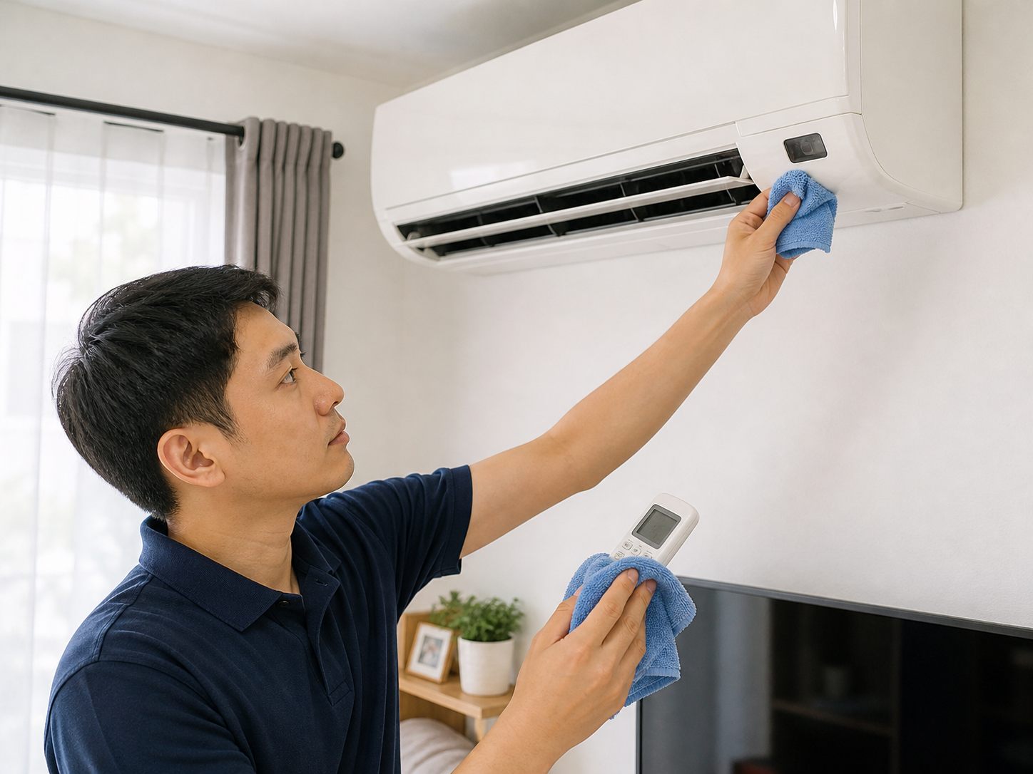 Vệ sinh mắt phát remote và mắt nhận dàn lạnh khi điều hòa không nhận tín hiệu
