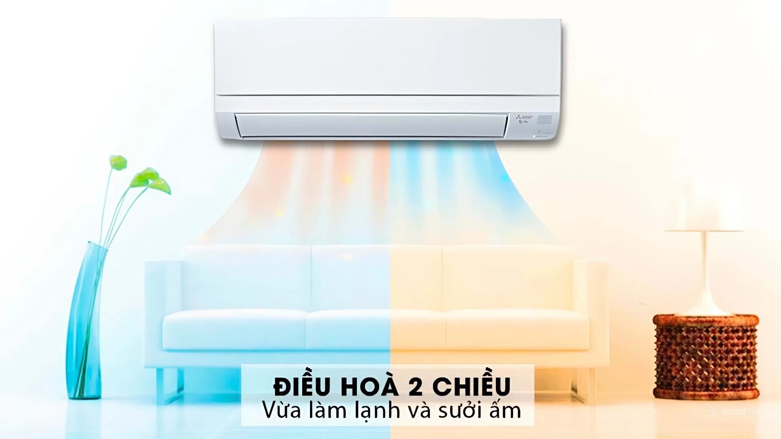 MSZ-GV2225-W 2 chiều làm lạnh và sưởi ấm – Tiện lợi quanh năm