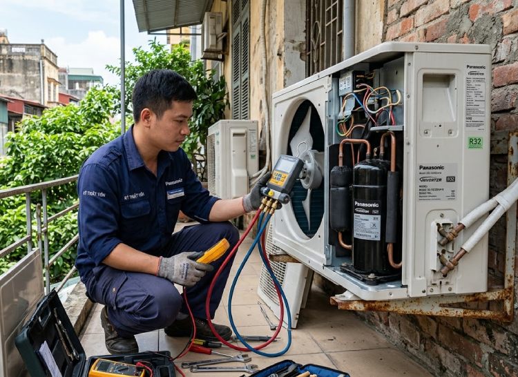 Block (máy nén) gặp sự cố khiến máy lạnh nháy đèn đỏ