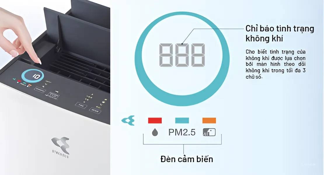hien thi chat luong khong khi Daikin MC80ZVM7