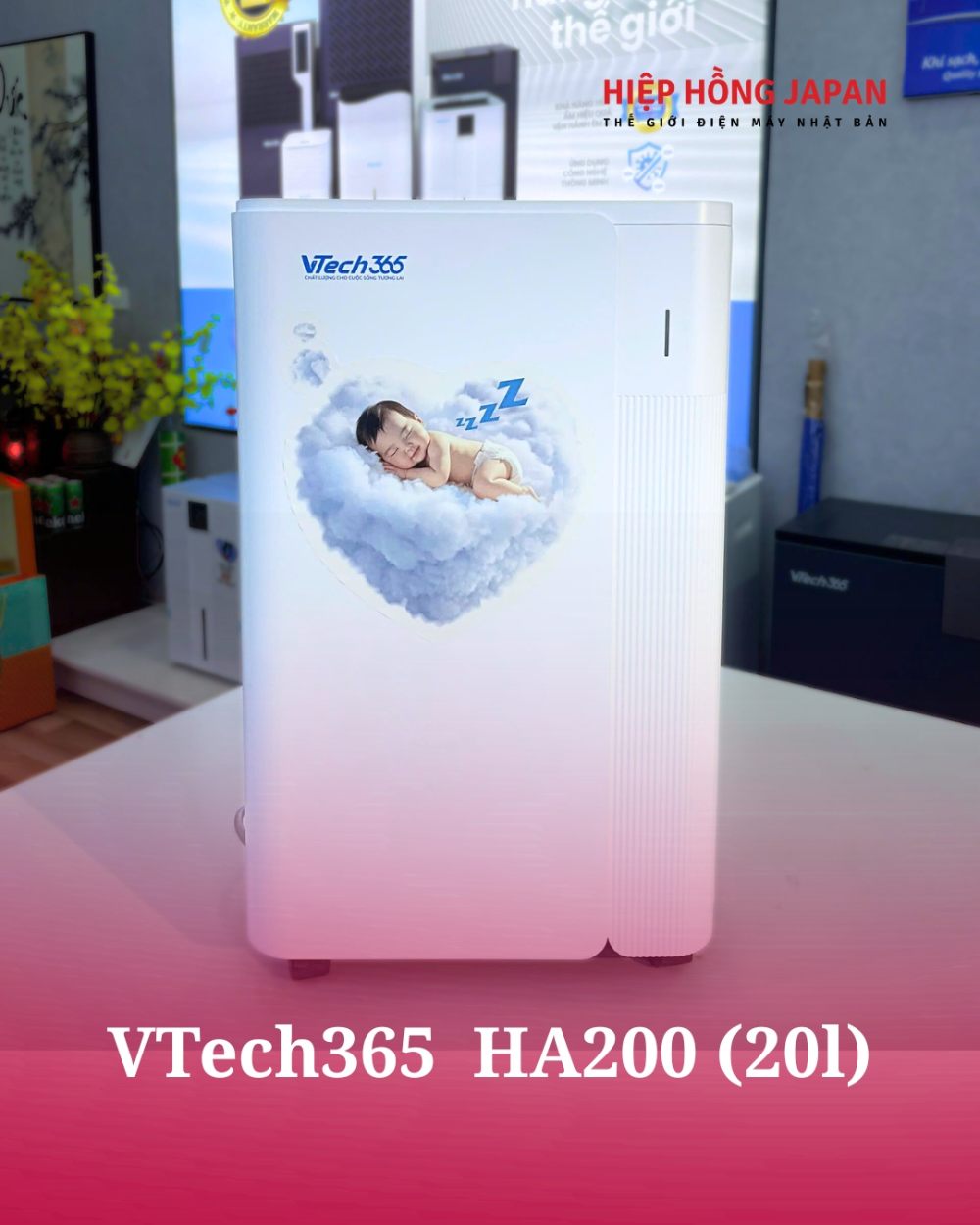 Máy hút ẩm VTech365 VT-HA200-W 20L