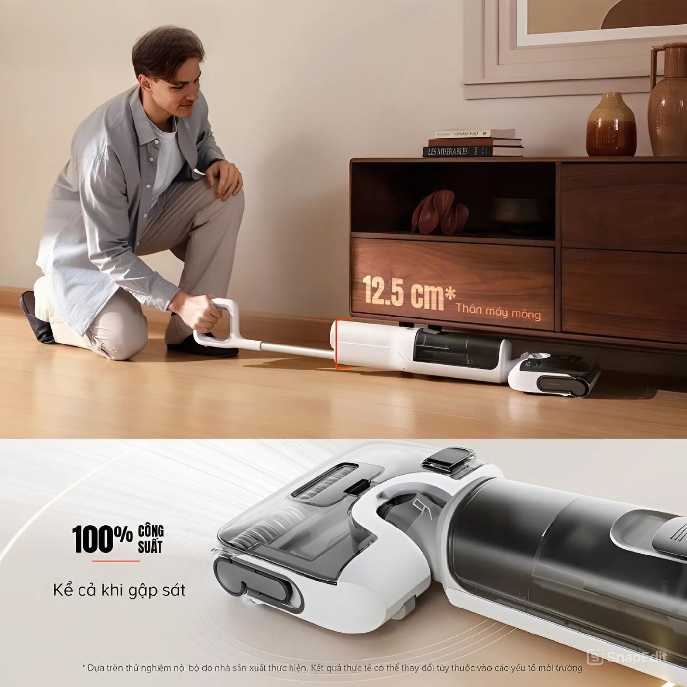 Máy hút bụi lau nhà cầm tay Roborock F25 RT Làm sạch sâu với thiết kế gập 180° FlatReach