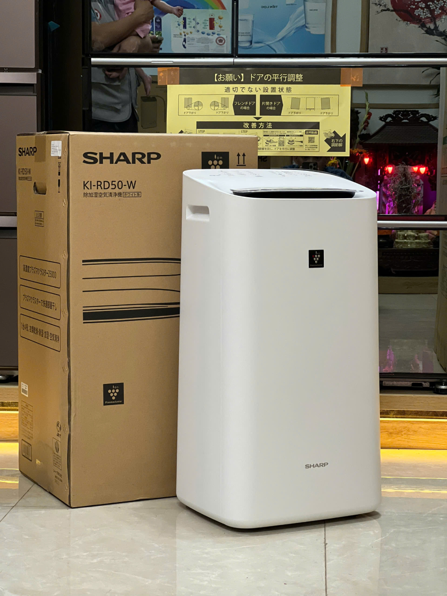  cong nghe Plasmacluster Ion lọc khong khi Sharp KI-RD50-W