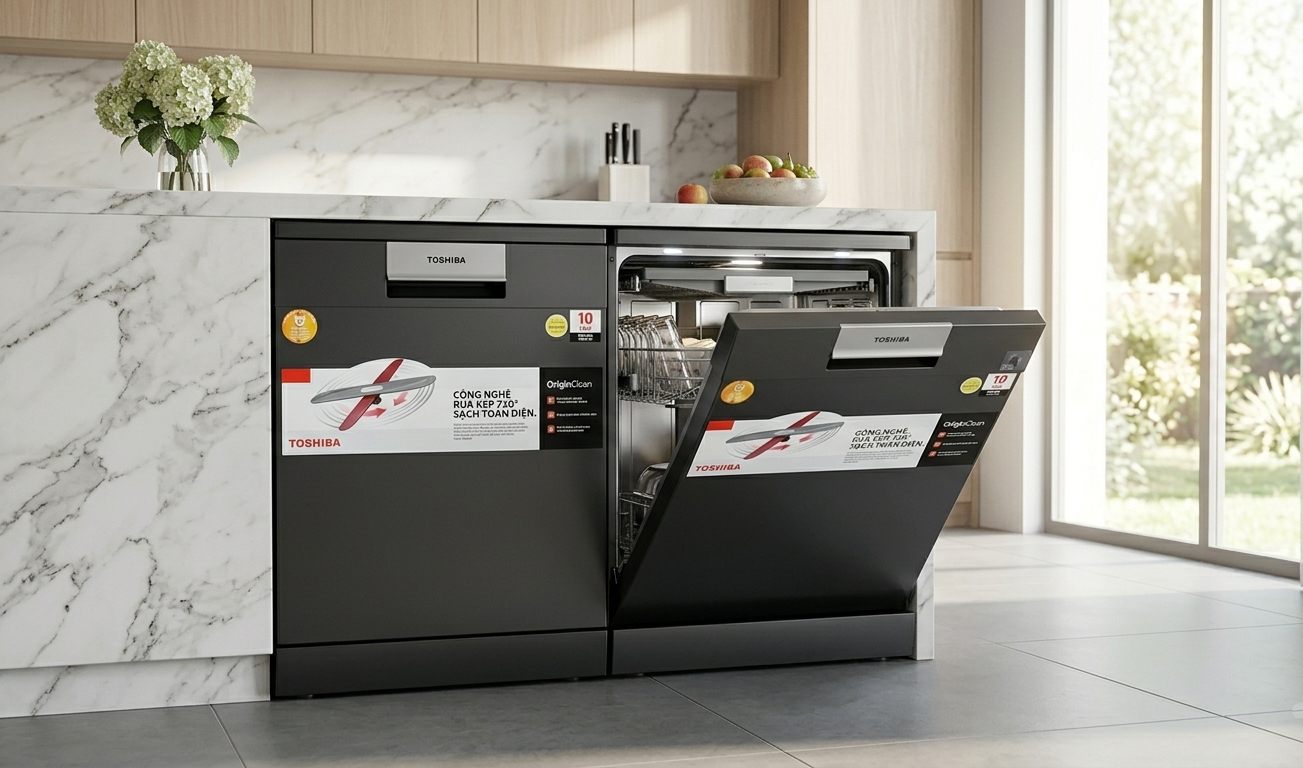 Máy rửa chén bát độc lập Toshiba DW-15F7(G)-VN