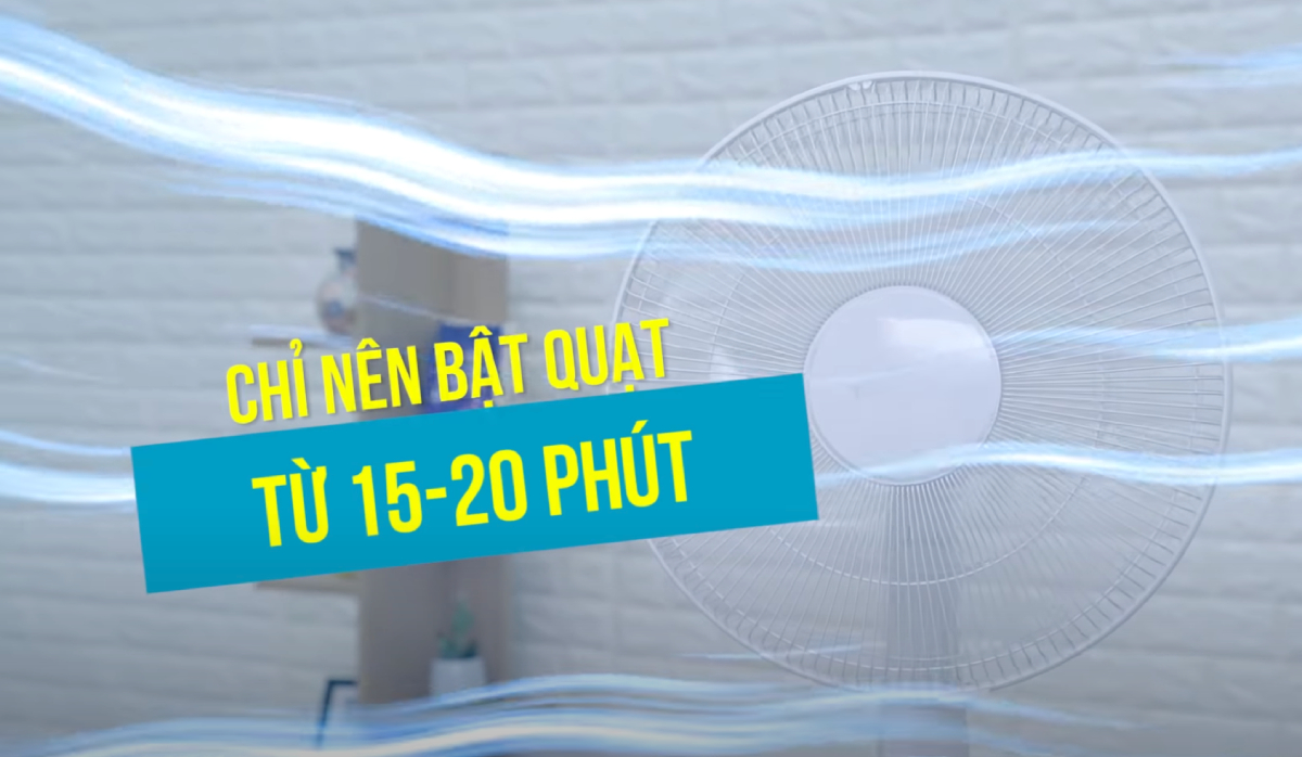nen bat quat 15 phut khi su dung dieu hoa
