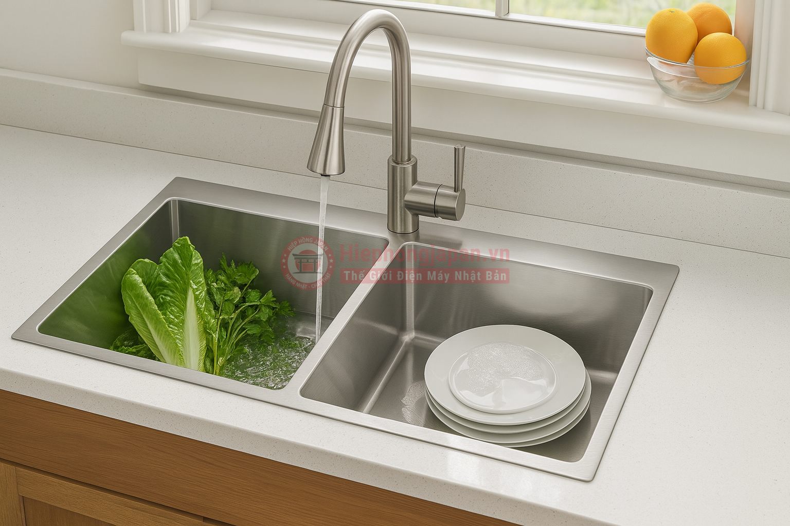 Chậu rửa bát 2 hố – Linh hoạt, đa năng, tối ưu quy trình nấu nướng
