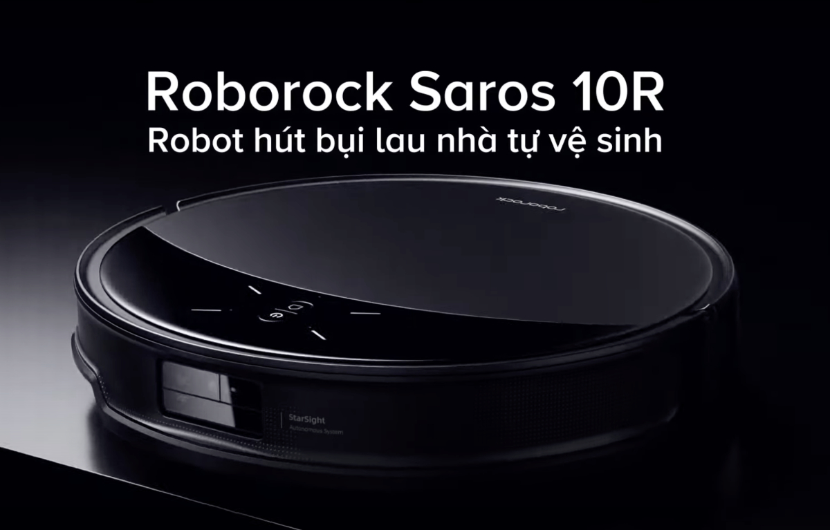 Robot hút bụi lau nhà Roborock Saros 10R hiện đại