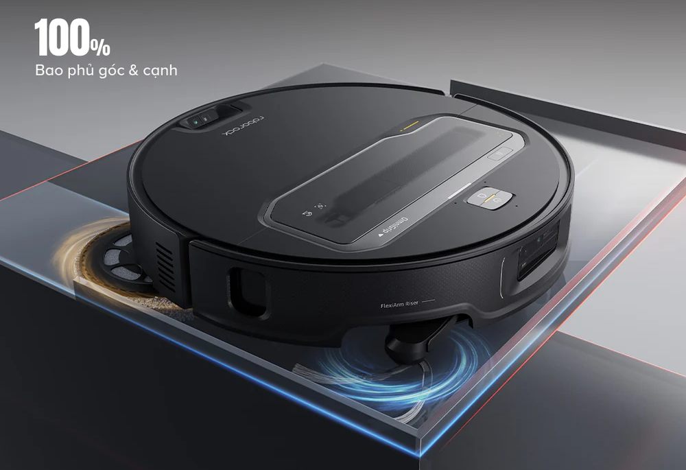 Chổi cạnh và robot kép được trang bị trên Roborock Saros Z70