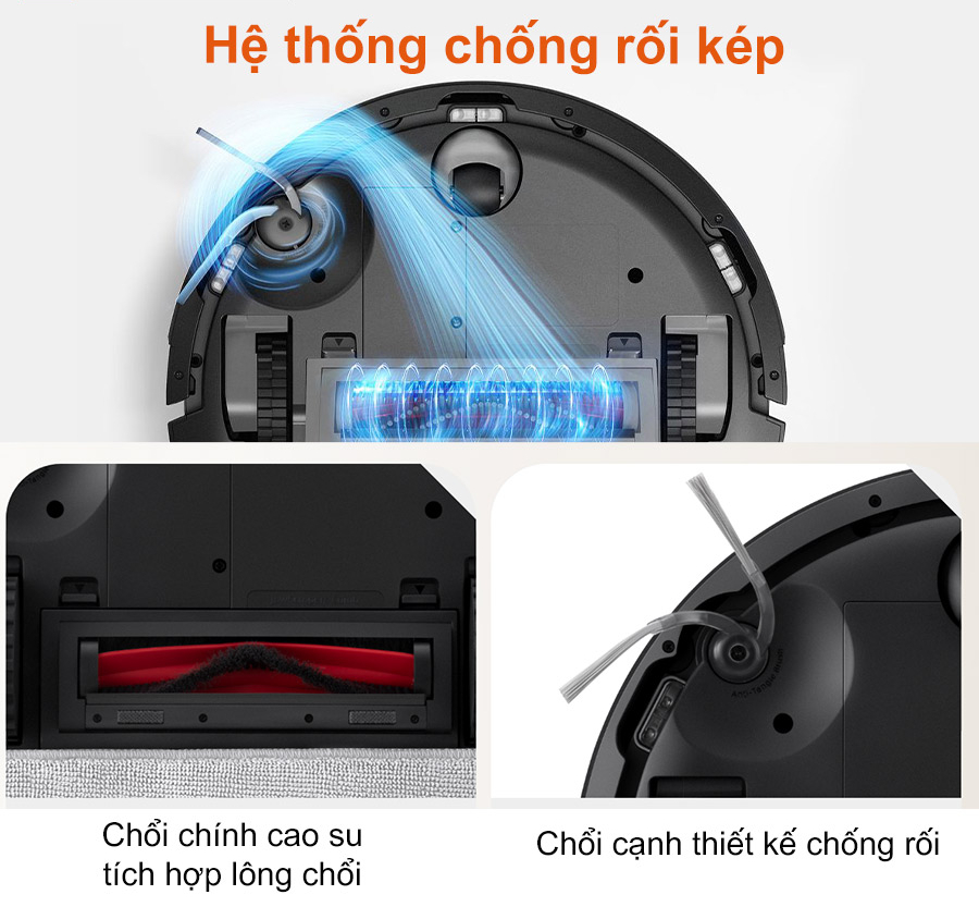 Roborock Q7 TF+ Plus hệ thống chống rối kép