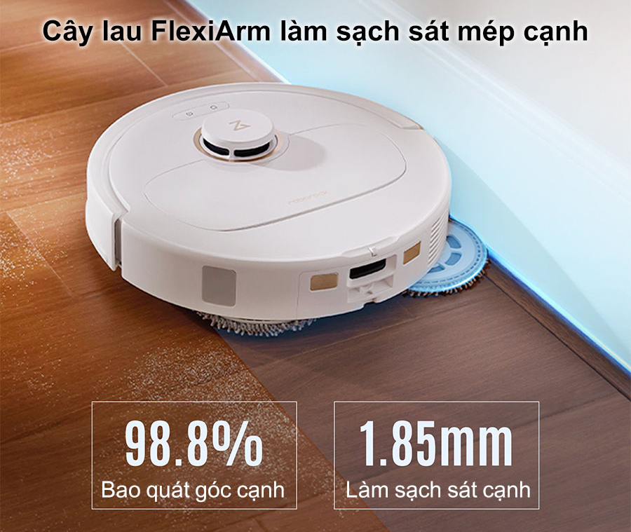 Công nghệ FlexiArm – Lau sát tường đến 1.85mm